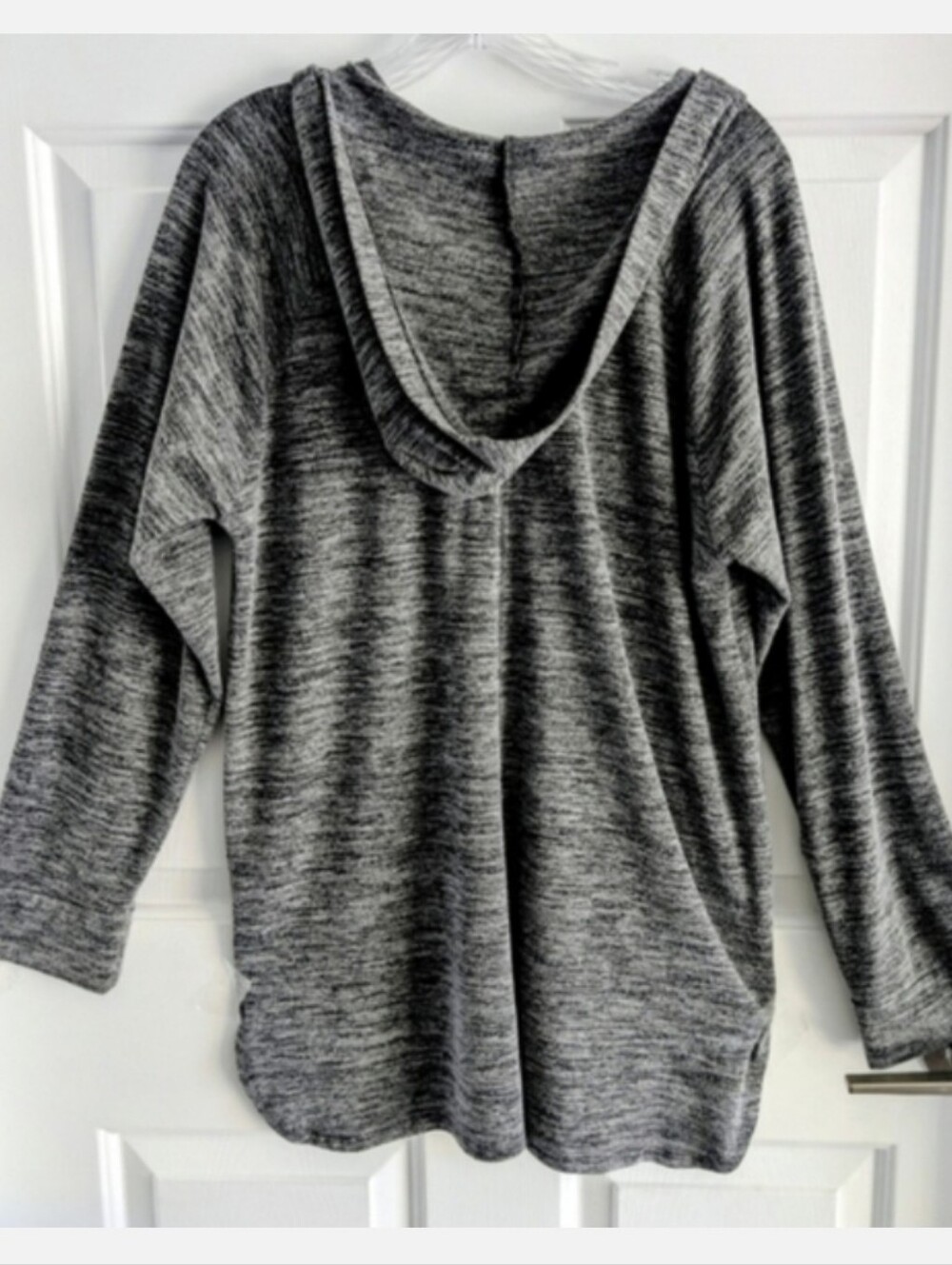 Gray 3/4 Zip Hoodie Pullover Athletic Top Yoga XL Long Sleeve - Picture 2 of 8